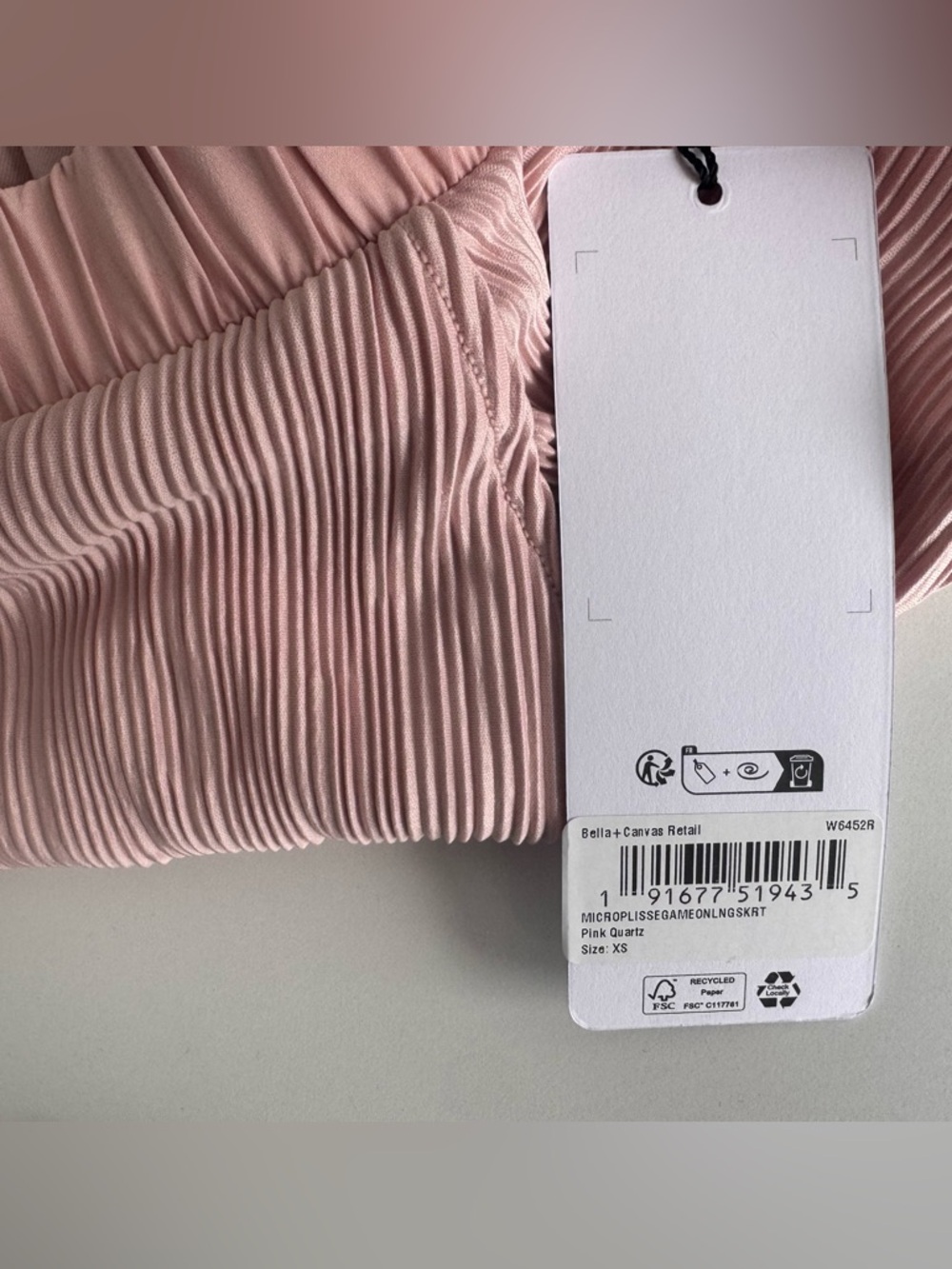 NWT Alo Micro Plisse Game On Long Skirt, Pink Quartz, XS - Picture 13 of 13